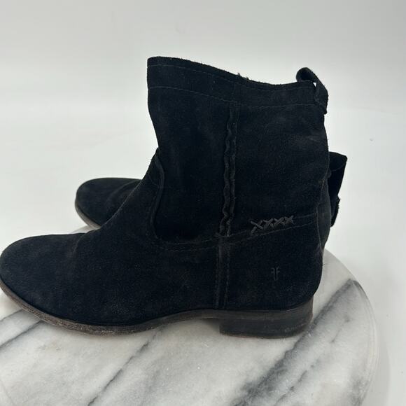Frye Cara black suede pull on boots - Picture 2 of 6